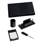 Set scrivania in similpelle