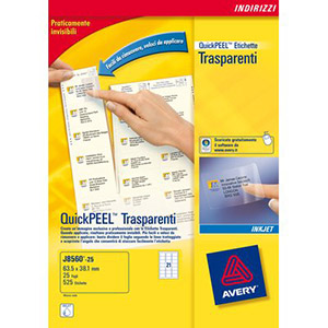 Etichette trasparenti QuickPEEL™