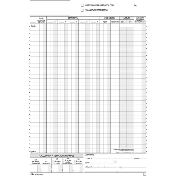 Ufficio Iva registro corrispettivi semper multiservice carta chimica Ufficio Iva registro corrispettivi semper multiservice carta chimica