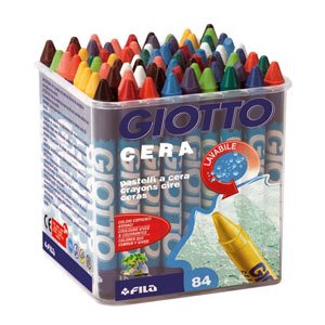 Pastelli A Cera Giotto Maxi - Confezione Da 60 Colorati Per Bambini, Formato Gigante 11,5mm