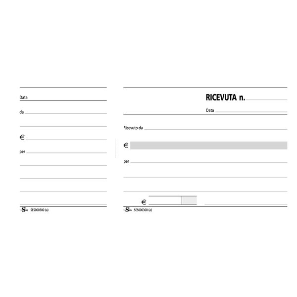 Blocco Ricevute Generiche Madre-Figlia DATAUFFICIO DU1601 - 100 Moduli, Per Registrazione Corrispettivi - Foto 8