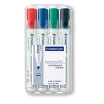 Pennarelli Lumocolor whiteboard 351 - astuccio 4 colori - tratto 2,0mm - Staedtler