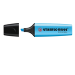 Evidenziatore Stabilo Boss Original - punta a scalpello - tratto  2,0mm-5,0mm - blu - Stabilo