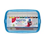 Astucci tubi tempere - 12ml - colori assortiti - Giotto - box da 12 tubetti