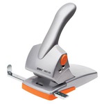 Perforatore HDC65 - massimo 65 fogli - 2 fori - passo 8 cm - argento/arancio - Rapid