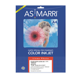 Carta fotografica Inkjet - A4 - 265 gr - effetto lucido - bianco - As Marri - conf. 10 fogli