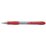 Penna a sfera a scatto Super Grip  - punta fine 0,7mm - rosso - Pilot