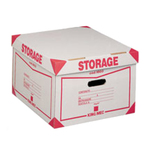 Scatola Storage - con coperchio - 38,5x26,4x39,7 cm - bianco e rosso - Esselte Dox