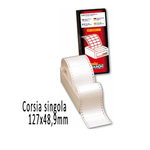 Etichette a modulo continuo S615 - 127x48,9 mm - corsia singola - permanente - bianco - Markin - scatola da 3000 etichette