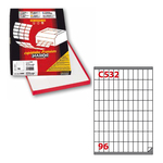 Etichetta adesiva C532 - permanente - 16,3x35,4 mm - 96 etichette per foglio - bianco- Markin - scatola 100 fogli A4