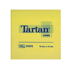 Blocco foglietti - giallo pastello - 76 x 76mm - 63gr - 100 fogli - Tartan