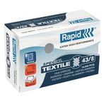 Punti Rapid Super Strong Textile - 43/8 - acciaio zincato - per tessuti - metallo - Rapid - conf. 10000 pezzi