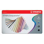 Stabilo Aquacolor 1636 - tratto 2,80mm - colori assortiti - Stabilo - astuccio 36 pastellli