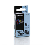 Nastro - 9 mm x 8 mt - nero/trasparente - Casio