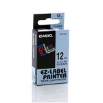 Nastro - 12 mm x 8 mt - nero/ trasparente - Casio