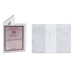 Porta Carta d\Identità - PVC - 16x11,5 cm - trasparente - Favorit - conf. 50 pezzi