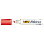 Pennarello Whiteboard Marker Velleda 1781 - punta a scalpello da 3,2 a 5,5mm - rosso  - Bic - conf. 12 pezzi