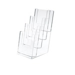 Portadepliant - polistirolo trasparente - 11x25x14 cm - Lebez