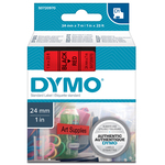 Nastro D1 537170 - 24 mm x 7 mt - nero/rosso - Dymo