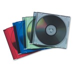 Custodia per CD Jewel Case Slim - colori trasparenti assortiti - Fellowes - scatola da 25 pezzi