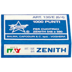 Punti Zenith 130/E S100 - 6/4 - acciaio naturale - metallo - Zenith - conf. 1000 pezzi