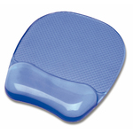 Mousepad con poggiapolsi in gel - blu trasparente - Fellowes