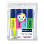 Evidenziatore Textsurfer Classic  - punta a scalpello - tratto da 1,0-5,0mm - astuccio 4 colori - Staedtler