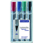 Marcatore Lumocolor Flipchart 356 - punta tonda - tratto 2,0mm - astuccio 4 colori - Staedtler