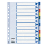 Separatore - 12 tasti colorati - PPL - A4 - multicolore - Esselte