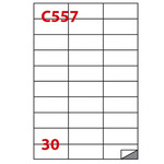Etichetta adesiva C557 - permanente - 70x29,7 mm - 30 etichette per foglio - bianco - Markin - scatola 100 fogli A4