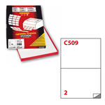 Etichetta adesiva C509 Extra Forte - permanente - 210x148 mm - 2 etichette per foglio - bianco - Markin - scatola 100 fogli A4