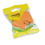 Blocco foglietti freccia - arancio, verde, verde neon - 70 x 70mm - 225 fogli - Post it®