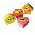 Blocco foglietti cuore - rosa neon, rosa ultra, rosa pastello - 70 x 70mm - 225 fogli - Post it®