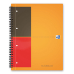 Blocco spiralato International Activebook - 1 rigo con margine - 240 x 297mm - 80gr - 80 fogli - Oxford