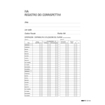 Registro Iva corrispettivi - 31 x 24,5cm - 15pg - numerate - Edipro