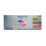 Supermina pastelli colorati - lunghezza 18cm Ø 7,6mm e mina Ø3,8mm - Giotto - Astuccio in metallo 50 pastelli colorati
