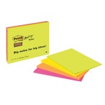 Blocco foglietti Post it® Super Sticky Meeting Notes - giallo e rosa neon - 203 x 152mm - 45 fogli - Post it®