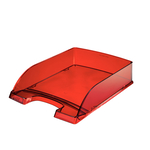 Vaschetta portacorrispondenza Leitz Plus Standard - 25,5x7x36 cm - rosso trasparente - Leitz