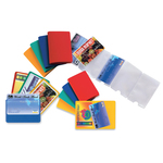 5 buste porta card 10 color a 10 tasche 5,8x8,7cm assort.
