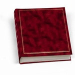 Album portafoto in vinile - rosso - 30 x 33cm - 50fg - fogli in cartoncino con velina - Lebez