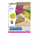 Cartoncino ondulato Cannetè 2206 - 50x70cm - rosso - CWR - Conf.10 pezzi