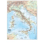 Carta geografica Italia - scolastica - plastificata - 297x420 mm - Belletti