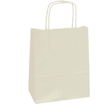 Shopper in carta - maniglie cordino - 45 x 15 x 50cm - avorio - conf. 25 sacchetti