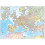 Carta geografica Europa amministrativa e stradale - murale - 132x99 cm - Belletti