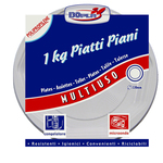 Piatti piani Deka - PPL - diametro 220 mm - Dopla - confezione da 1 kg