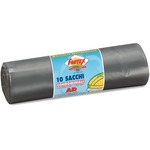 Sacchi per immondizia - 70x110 cm - 120 L - 16 micron - grigio - Logex Professional - rotolo da 10 sacchetti