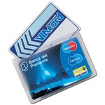 Portacard Cristalcard - per 2 tessere - 9,7x6,3 cm - Alplast - conf. 100 pezzi