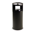 Gettacarte/posacenere autoestinguente - 40 litri - diametro 31cm - altezza 80 cm - nero - StilCasa