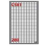 Etichetta adesiva C581 - permanente - 19x10 mm - 280 etichette per foglio - bianco - Markin - scatola 100 fogli A4