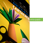 Cartoncino CartaCrea - 35x50cm - 220gr - verde pisello - Fabriano - blister 10 fogli